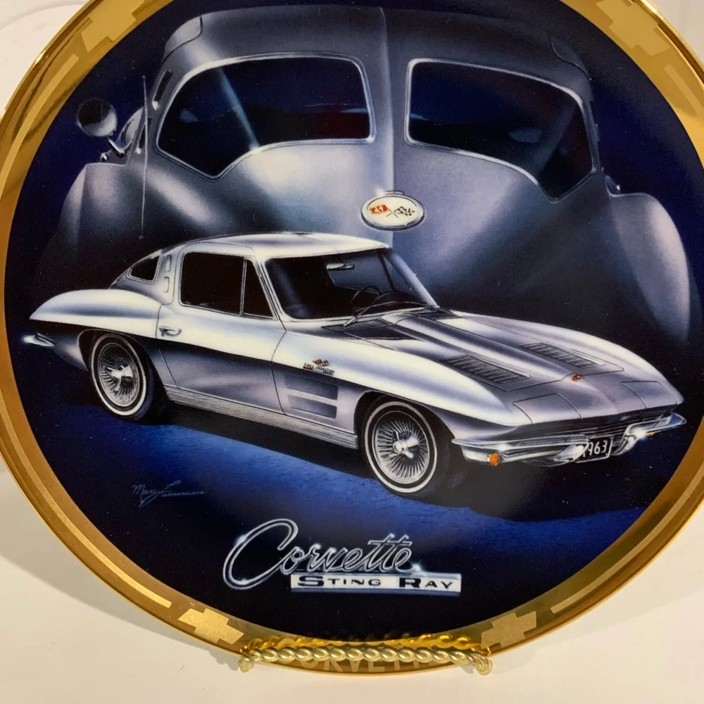 The Hamilton Collection 1963 Corvette Sting Ray Plate # 1860 X